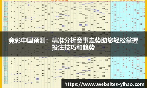 竞彩中国预测：精准分析赛事走势助您轻松掌握投注技巧和趋势